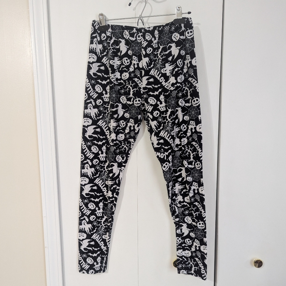 Halloween Ghost and Spiderweb Leggings